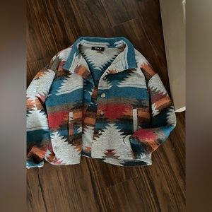 Blue B Aztec shacket.